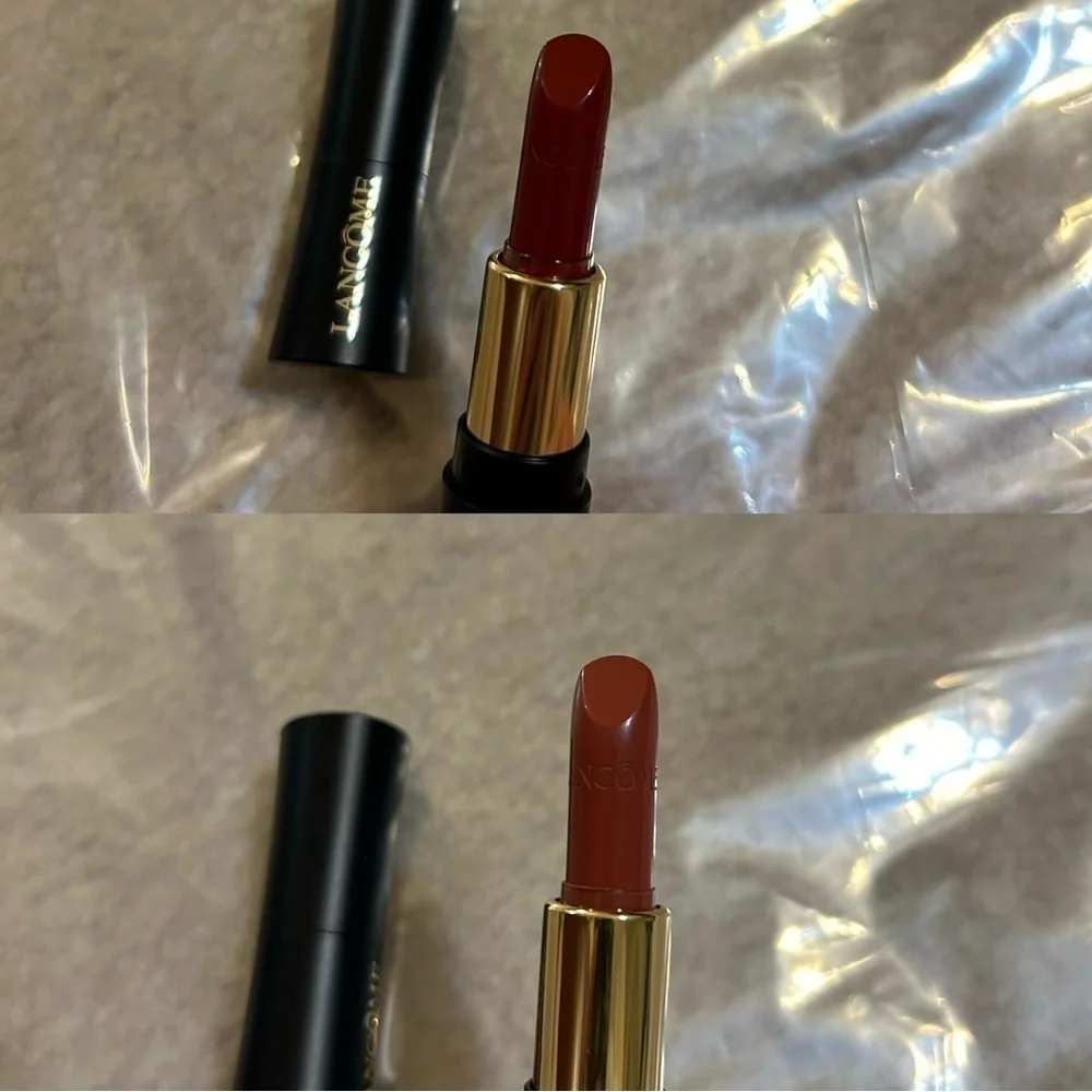 4* Lancome L'ABSOLU ROUGE CREAM LIPSTICK in 196 French Touch & 274 French Tea